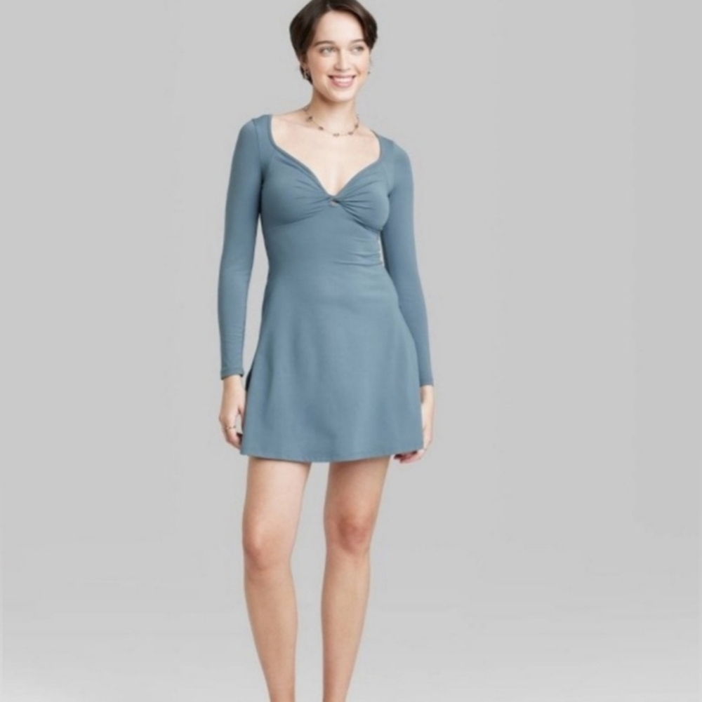 Wild Fable Dusty blue swing dress